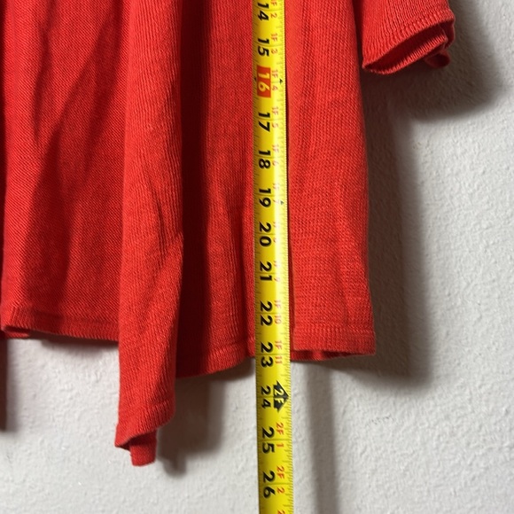 Eileen Fisher 100% Linen Orange Open Front Cardigan size P L - Picture 6 of 7